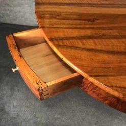 Demi-lune walnut table- view of drawer- Styylish