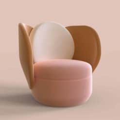 Debi Armchair- in pink and white- Styylish