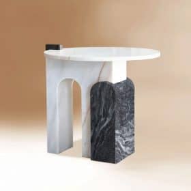 Marble Accent Table, Design by Sergio Prieto, Handmade in Europe