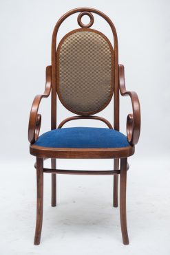 Bentwood Armchair blue front view- Styylish