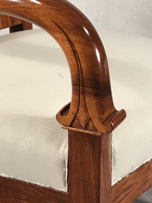 Pair of Biedermeier Armchairs- detail of the left armrest- Styylish