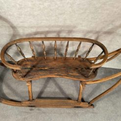 Antique sled- side view of the sled with seat- Styylish
