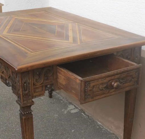 18th Century Farm Table- open drawer- styylish