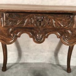 Baroque Table- detail of the front- carved oak- Styylish