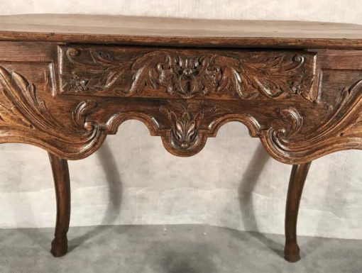 Baroque Table- detail of the front- carved oak- Styylish