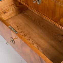 Biedermeier cherry chest of drawers- detail of an open drawer- Styylish