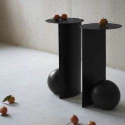 Modern Pedestal Side Table, Sion, set of two details - Styylish