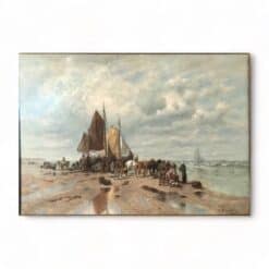 Desiree Thomassin - Painting of a beach with fishermen-styylish