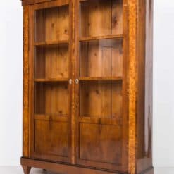 Biedermeier walnut display cabinet walnut side view- Styylish