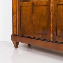 Biedermeier walnut display cabinet walnut leg detail- Styylish