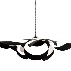 Black and White Pendant Light , French Design , Hand Made