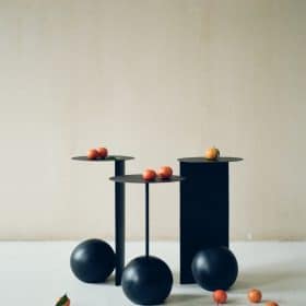 Modern Pedestal Side Table, 