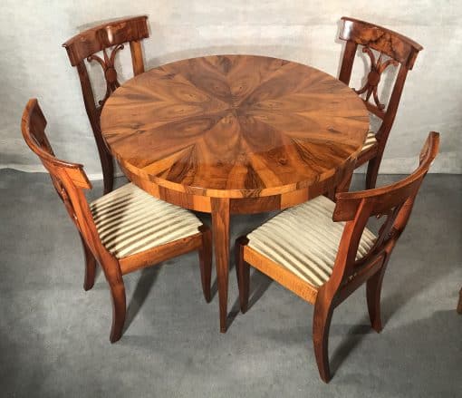 Original Biedermeier Chairs- 4 chairs around a Biedermeier table- Styylish
