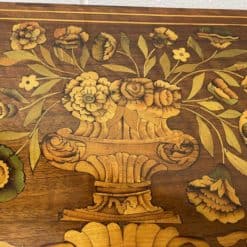 Dutch Marquetry Card Table- view of the top marquetry, middle part- Styylish