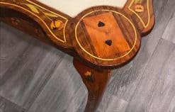 Dutch Marquetry Card Table- detail view of a corner - Styylish