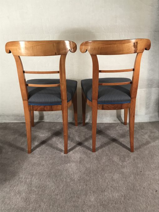Pair of walnut Biedermeier Chairs- back view of the chairs- Styylish
