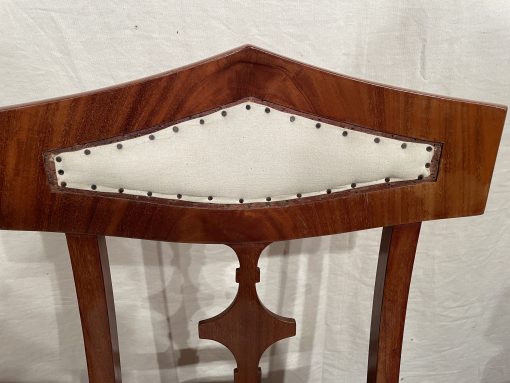 Mahogany Biedermeier Chairs- Detail view of the upper back- Styylish