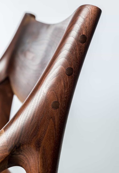 Low back chair, Sam Maloof replica- wood detail- Styylish