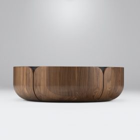 Large Walnut Coffee Table 