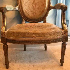 Louis XVI Style Armchairs- frontview- Styylish
