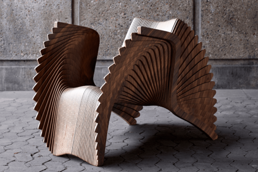 Walnut Monroe Chair- in wenge wood side view- Styylish