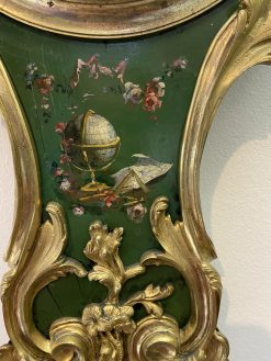 Louis XV Style Barometer- detail of painted decor- Styylish