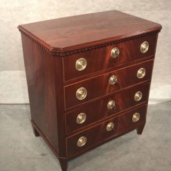 Neoclassical Mahogany Chest of Drawers- three-quarter view of the left- Styylish