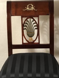 Pair of Antique Chairs- Neoclassical Period- view of backrest- Styylish