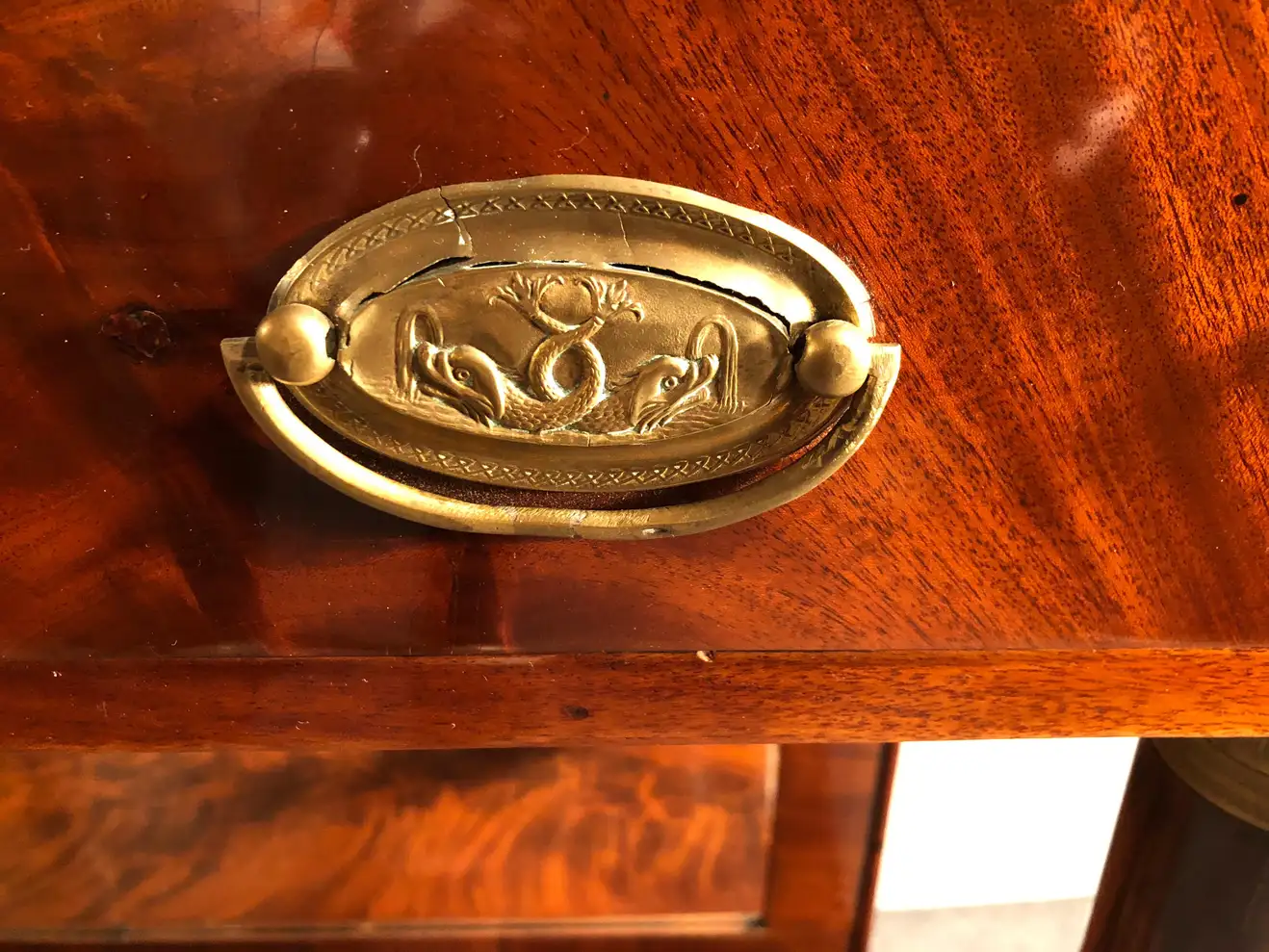 Empire Console Table- detail of the brass fitting- Styylish