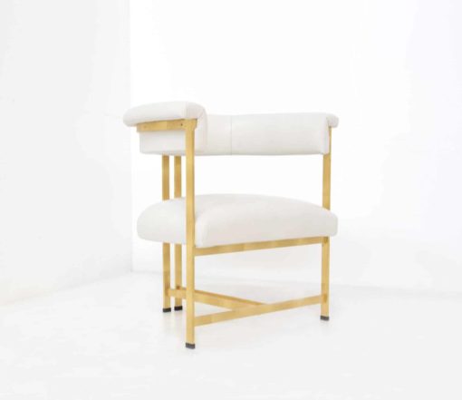 Italian Design Armchair- Caigo leather side view- Styylish