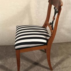 Set of four original Biedermeier Chairs- side view of one chair right side- Styylish