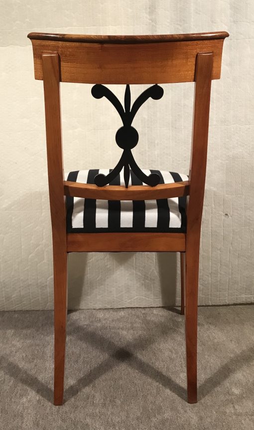 Set of four original Biedermeier Chairs- back view of one chair- Styylish
