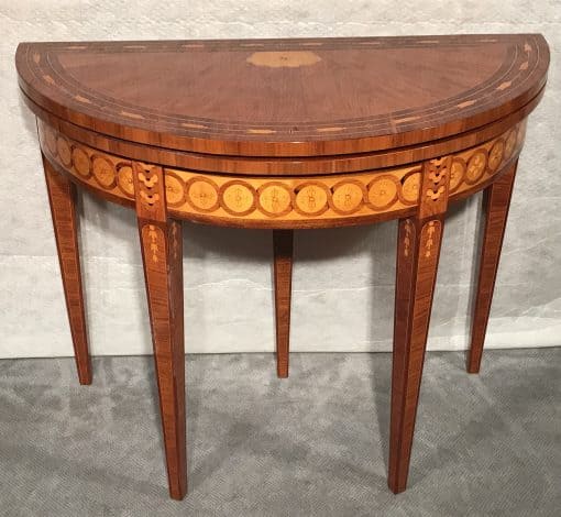 Neoclassical Demi Lune Table-front view with top- styylish