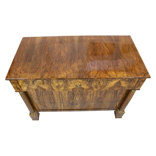 Biedermeier walnut writing chest of drawers- view from above- Styylish