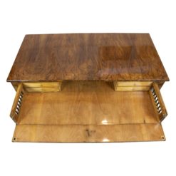 Biedermeier walnut writing chest of drawers- view of the writing top- Styylish