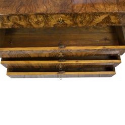 Biedermeier walnut writing chest of drawers- view with open drawers- Styylish