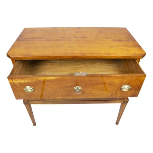 Cherry pointed-foot chest of drawers- open drawer- styylish