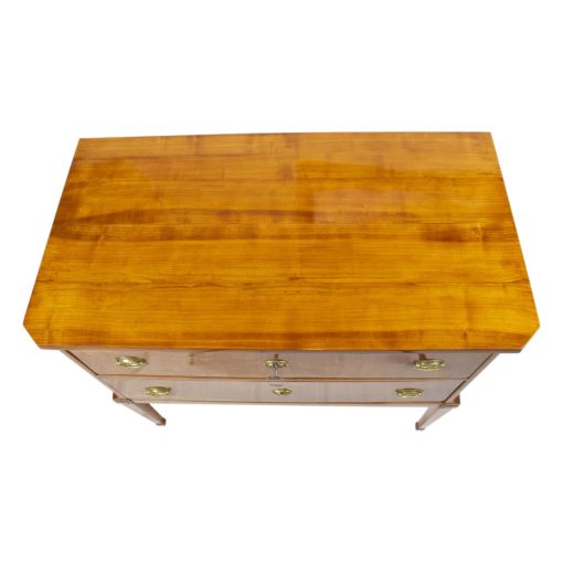 Cherry pointed-foot chest of drawers- top view- styylish