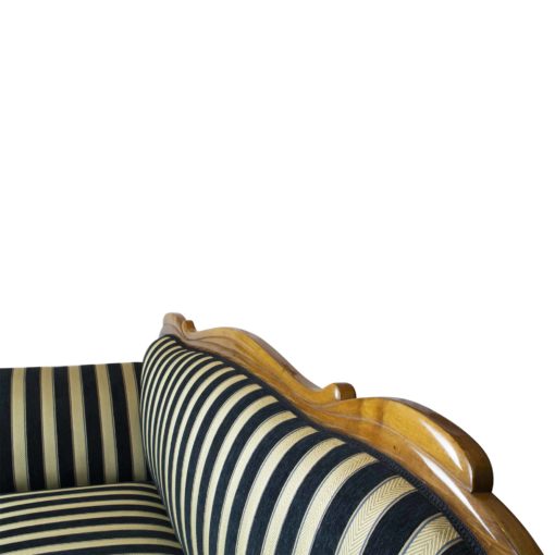 Biedermeier walnut sofa- view of the carving on the backrest- Styylish