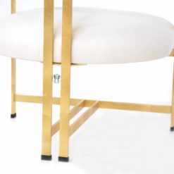 Italian Design Armchair- Caigo leather double brass legs detail- Styylish