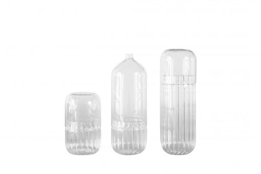 Italian Glass Vase- view of three different sizes- Styylish