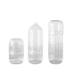 Italian Glass Vase- view of three different sizes- Styylish