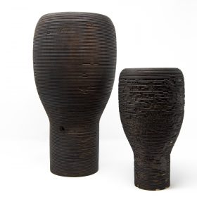 Wooden Rust Vase 