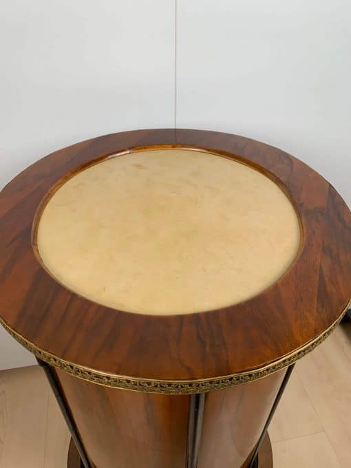 Biedermeier Drum Cabinet- view from above with stone top- Styylish