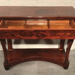 French Antique Console Table- view with open drawer- Styylish