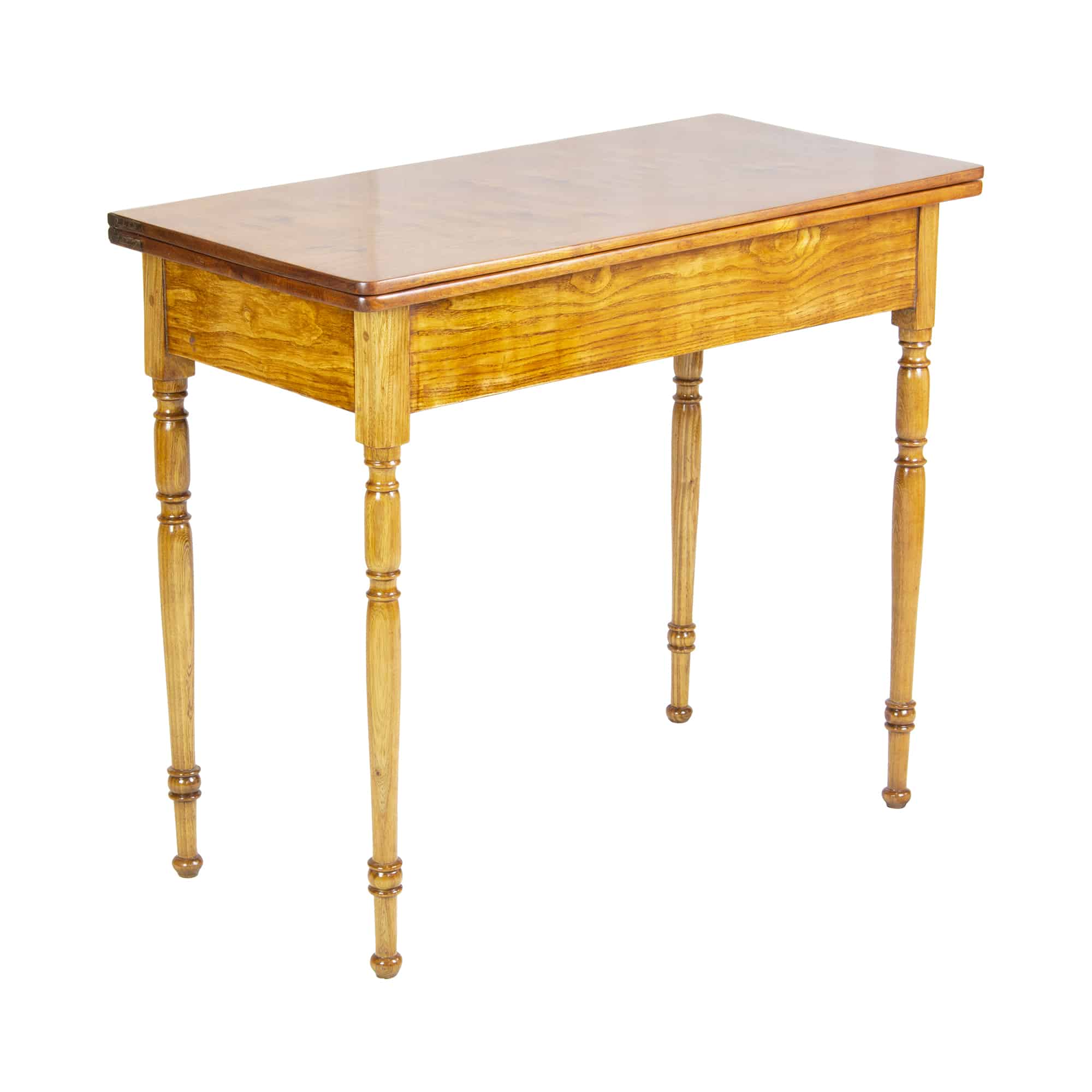 Table à jeux en bois de frêne du 19ème siècle - élégante