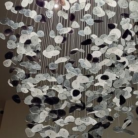 Falling Stones Chandelier, Handmade