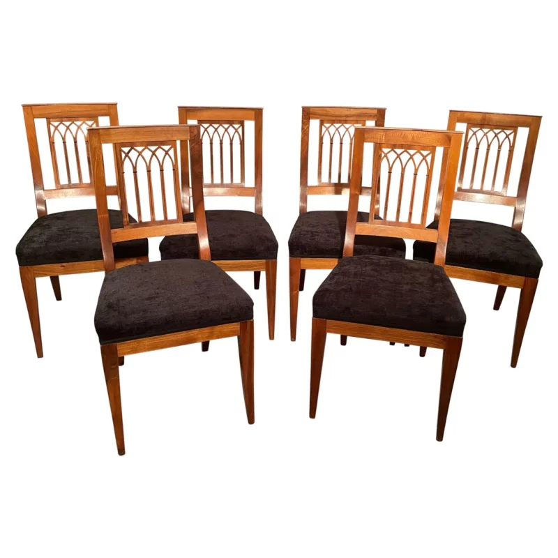 Set of Six Antique Biedermeier Chairs- for Sale- Styylish