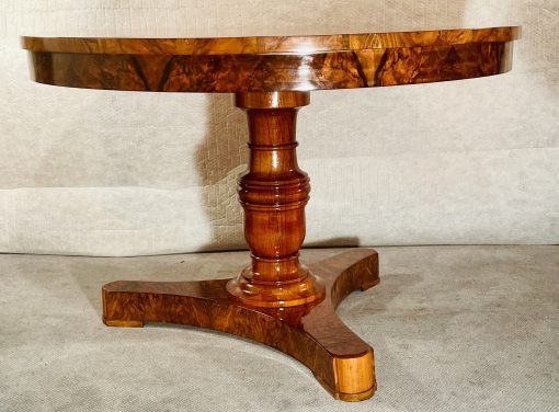 Antique Biedermeier Walnut Table- front view- Styylish