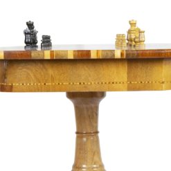 19th Century Biedermeier Marquetry Chess Table- detail view- Styylish